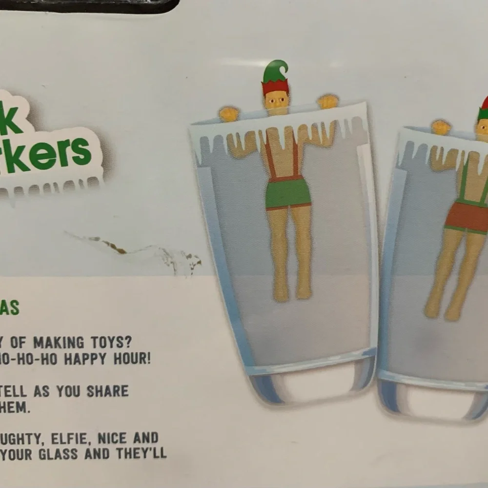 NPW ELF BUDDIES (6) drink markers NWT